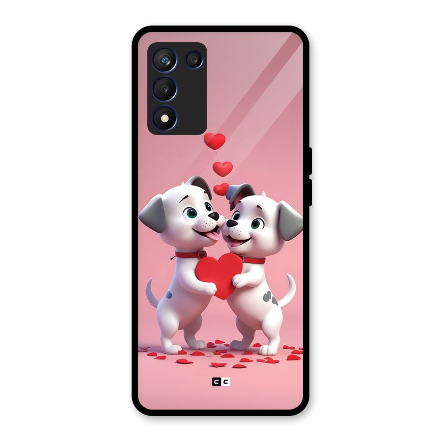 Two Puppies Together Glass Back Case for Realme 9 5G Speed
