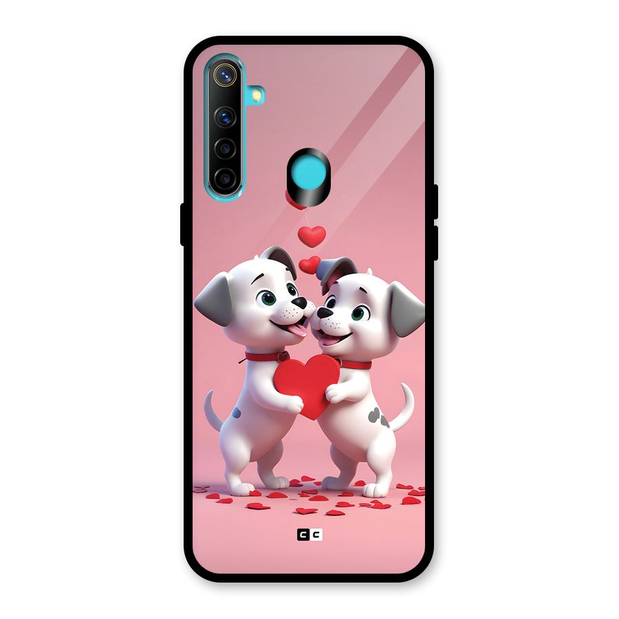 Two Puppies Together Glass Back Case for Realme Narzo 10
