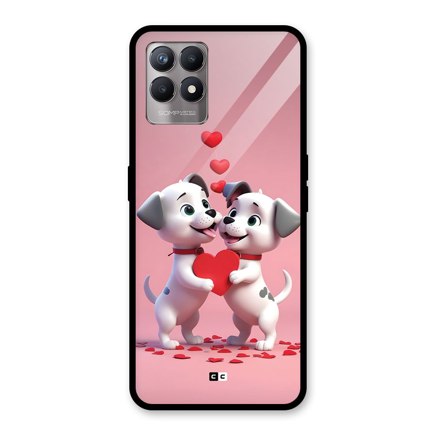 Two Puppies Together Glass Back Case for Realme Narzo 50