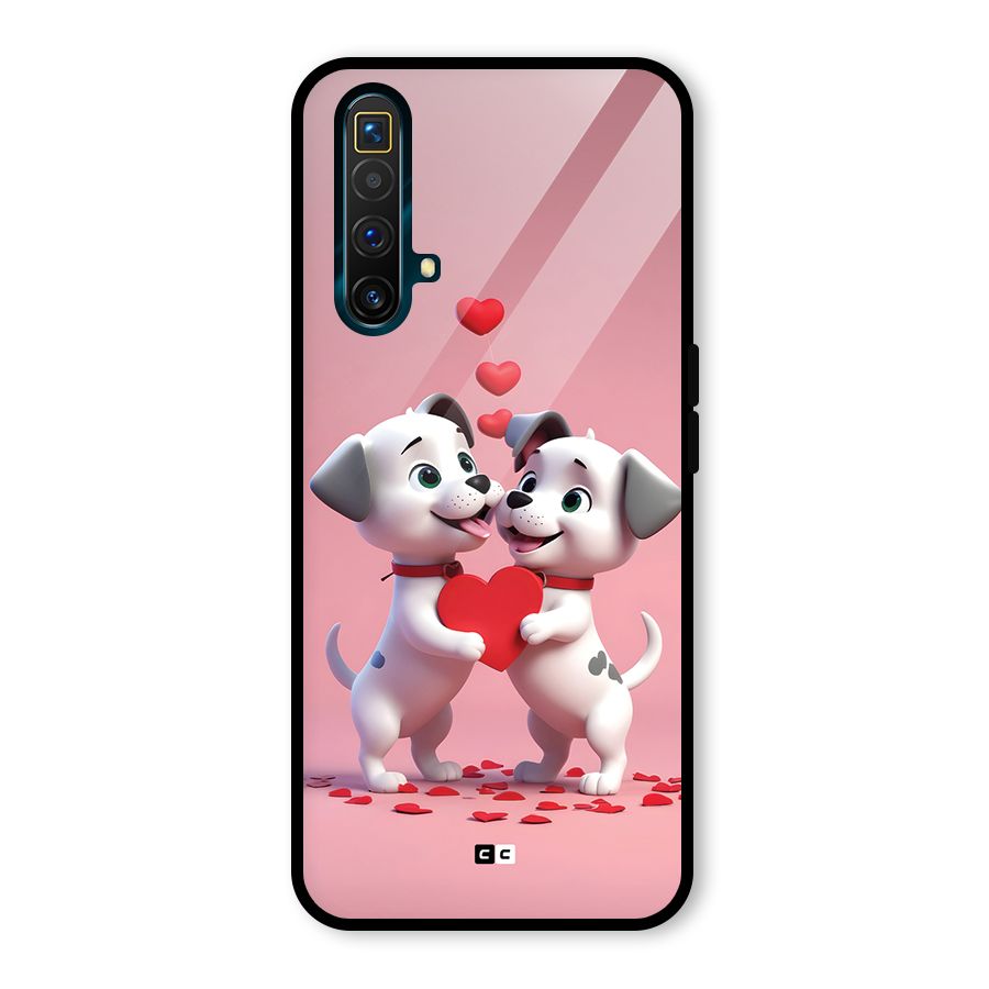 Two Puppies Together Glass Back Case for Realme X3