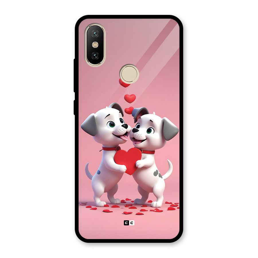 Two Puppies Together Glass Back Case for Redmi A2