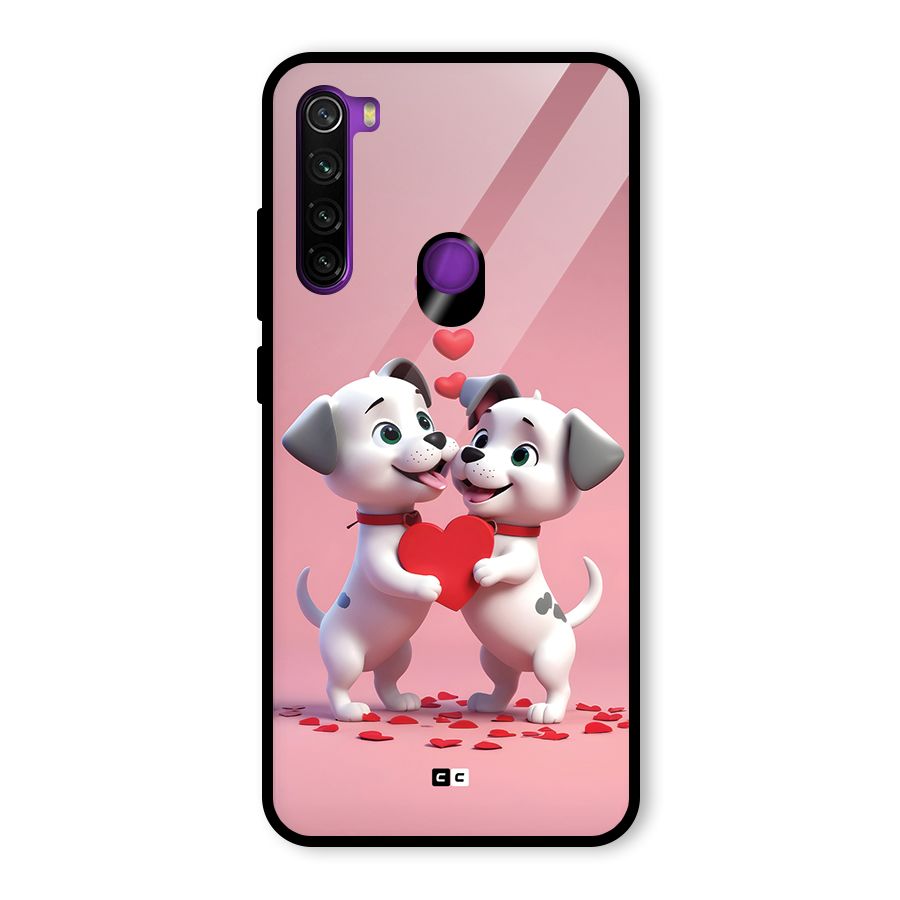 Two Puppies Together Glass Back Case for Redmi Note 8