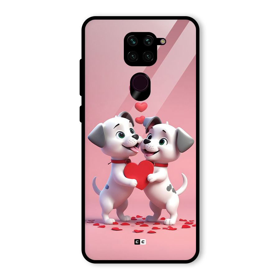 Two Puppies Together Glass Back Case for Redmi Note 9
