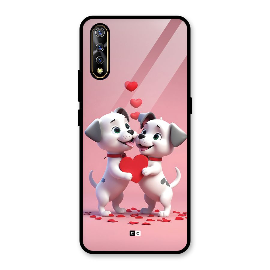 Two Puppies Together Glass Back Case for Vivo S1