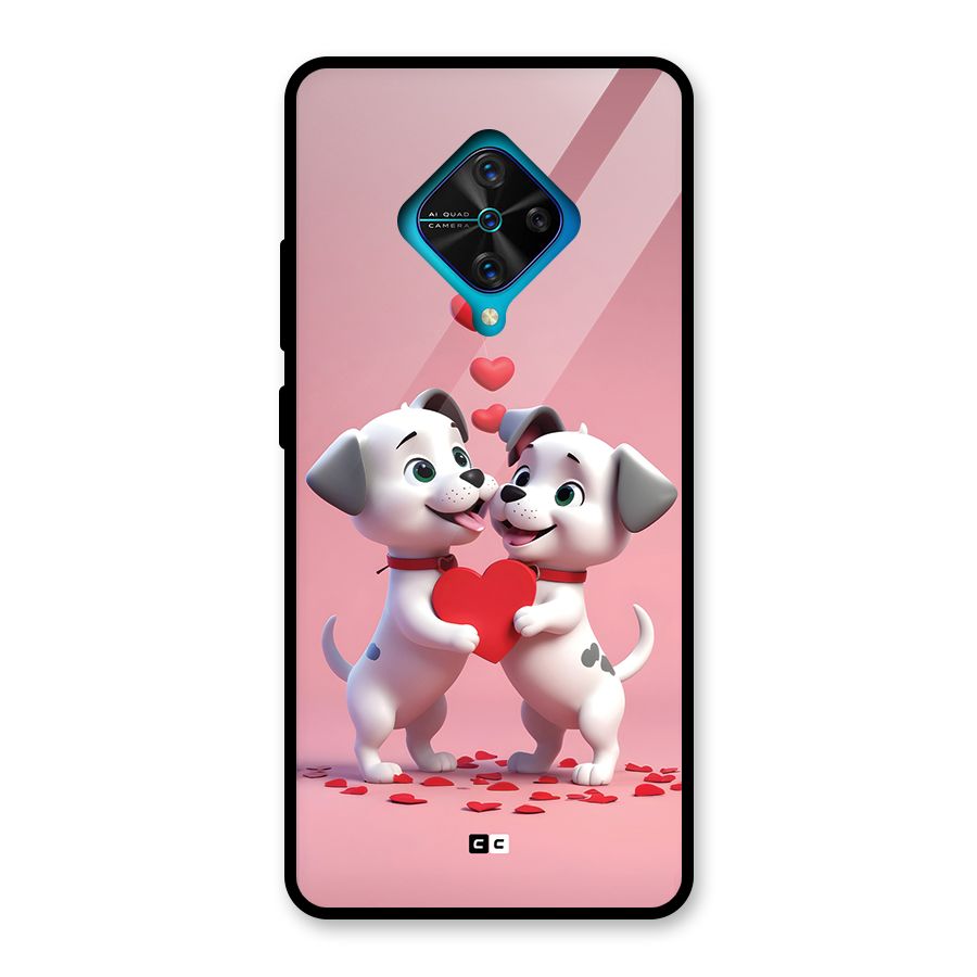 Two Puppies Together Glass Back Case for Vivo S1 Pro