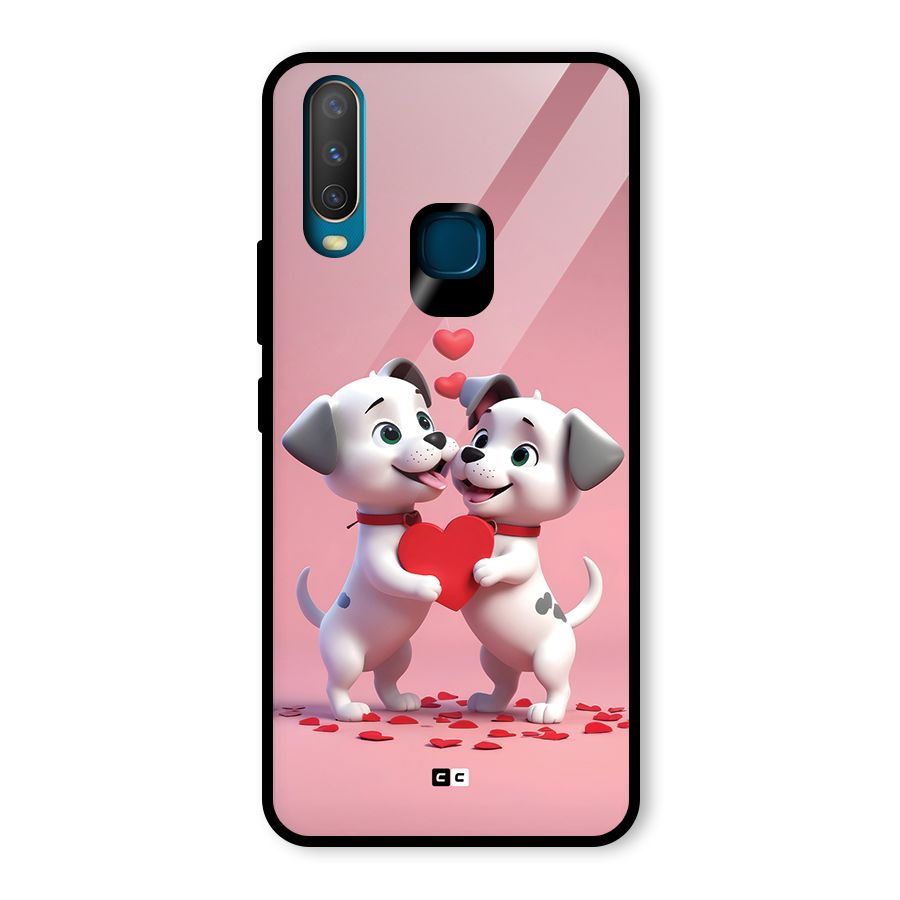 Two Puppies Together Glass Back Case for Vivo U10