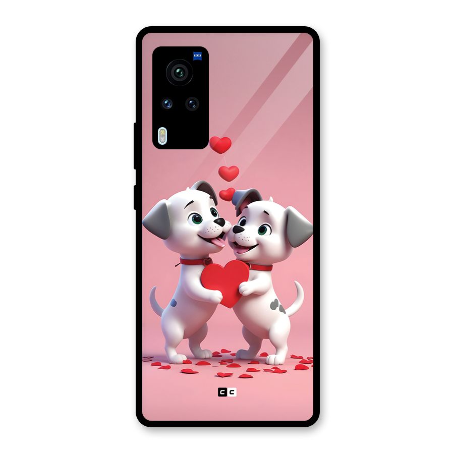 Two Puppies Together Glass Back Case for Vivo X60 Pro