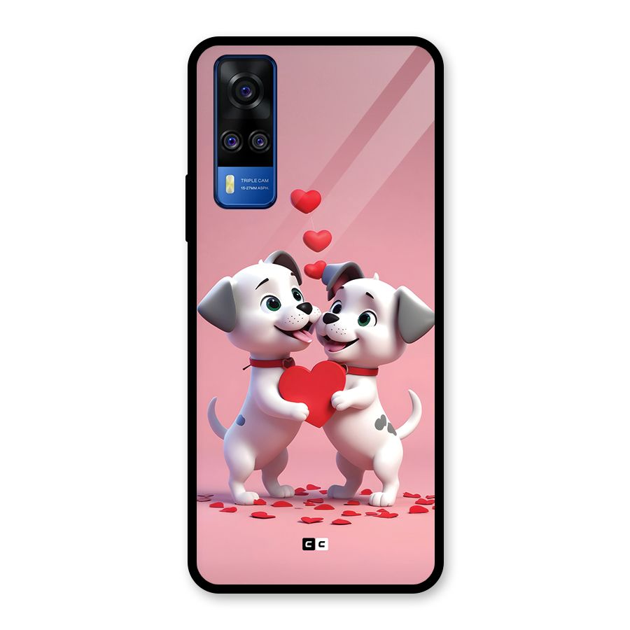 Two Puppies Together Glass Back Case for Vivo Y31
