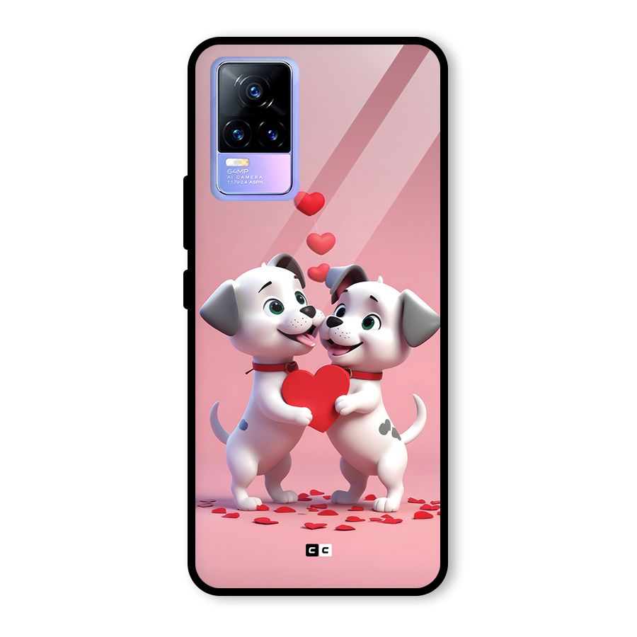 Two Puppies Together Glass Back Case for Vivo Y73