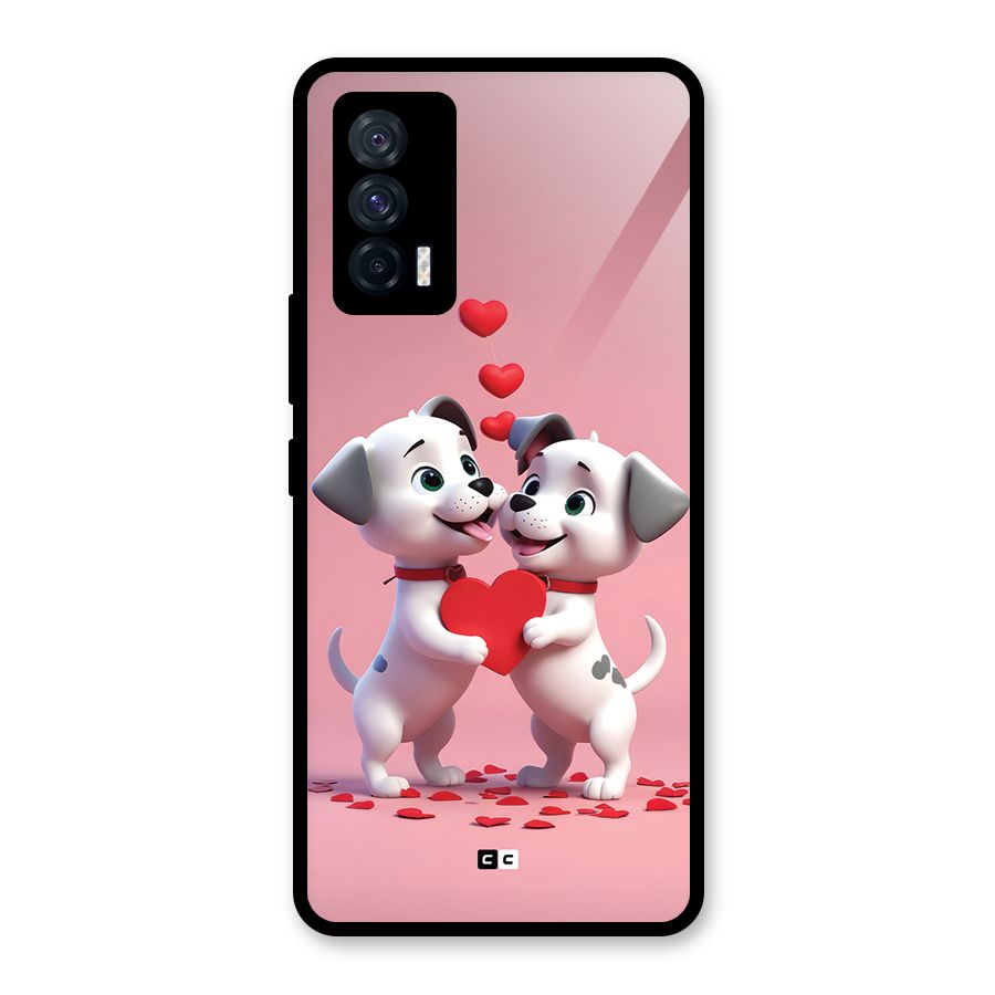 Two Puppies Together Glass Back Case for Vivo iQOO 7 5G