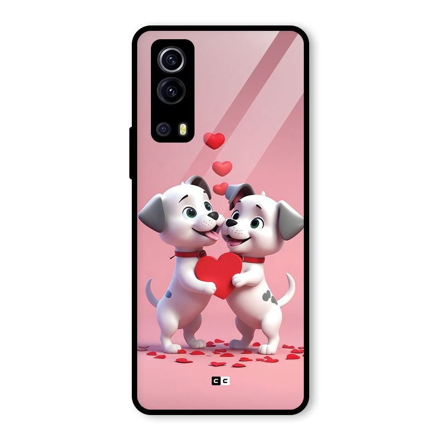 Two Puppies Together Glass Back Case for Vivo iQOO Z3