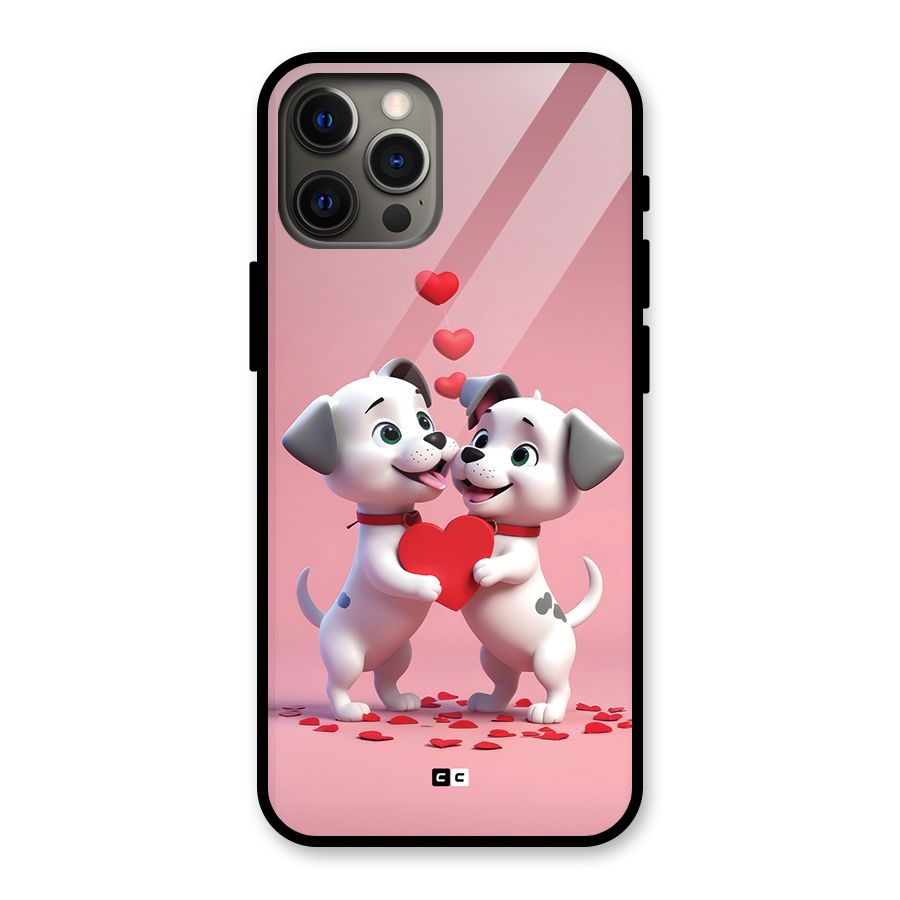 Two Puppies Together Glass Back Case for iPhone 12 Pro Max