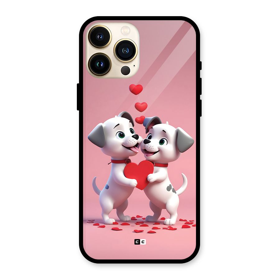 Two Puppies Together Glass Back Case for iPhone 13 Pro Max