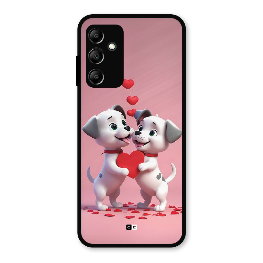 Two Puppies Together Metal Back Case for Galaxy A14 5G