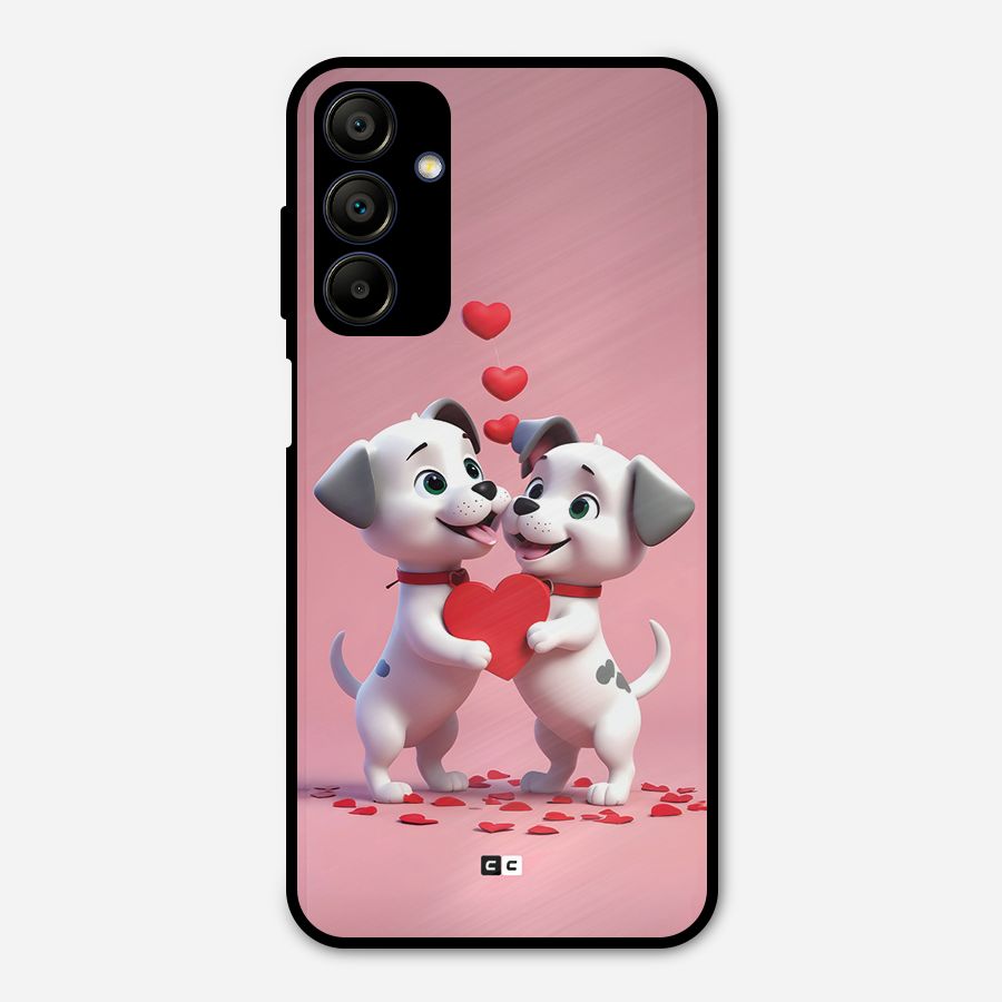 Two Puppies Together Metal Back Case for Galaxy A15 5G