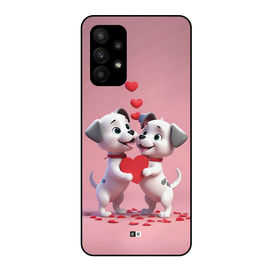 Two Puppies Together Metal Back Case for Galaxy A23