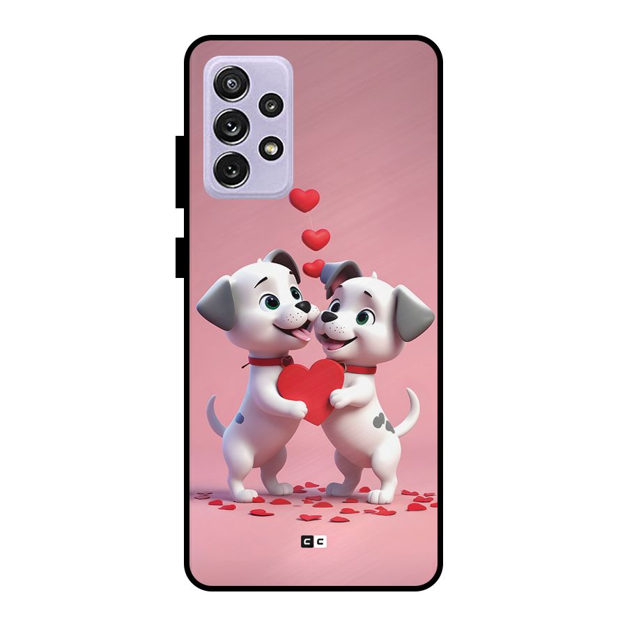 Two Puppies Together Metal Back Case for Galaxy A72
