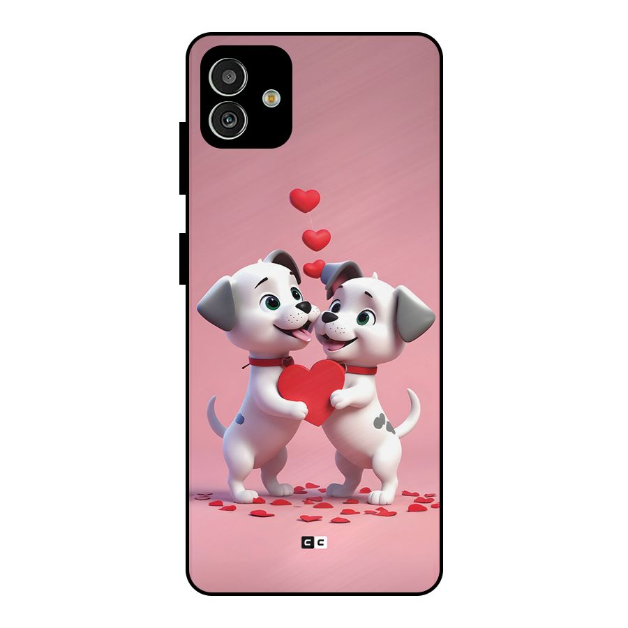 Two Puppies Together Metal Back Case for Galaxy M13 5G