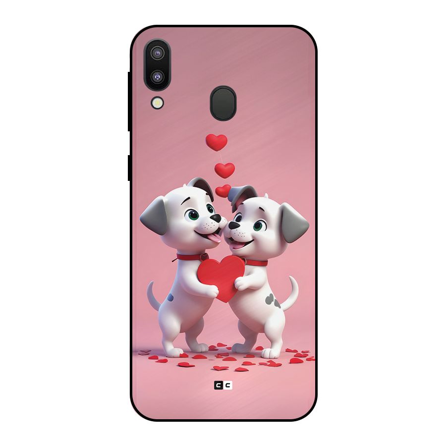 Two Puppies Together Metal Back Case for Galaxy M20