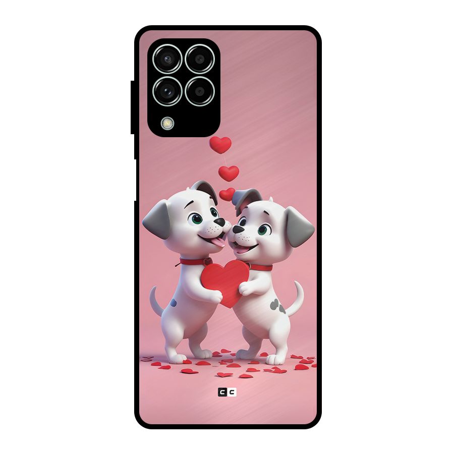 Two Puppies Together Metal Back Case for Galaxy M33