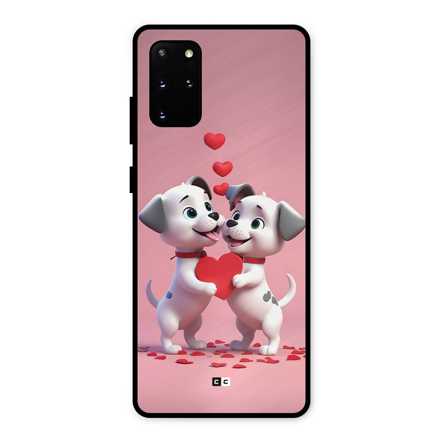 Two Puppies Together Metal Back Case for Galaxy S20 Plus
