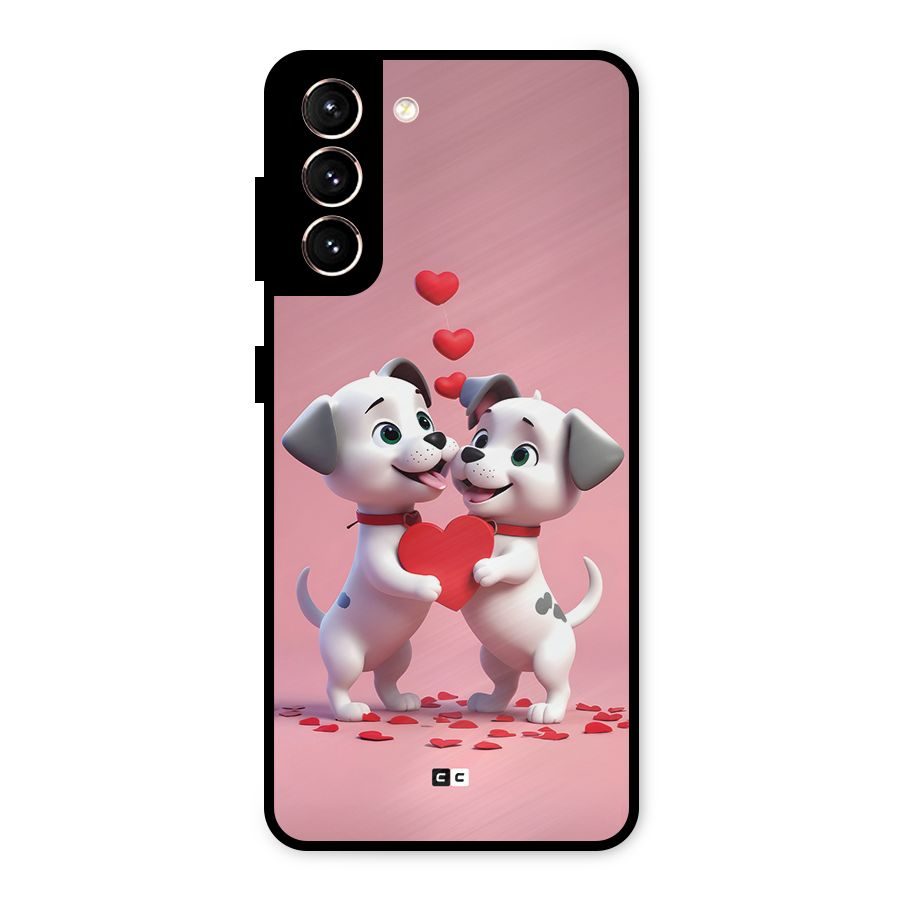 Two Puppies Together Metal Back Case for Galaxy S21 5G