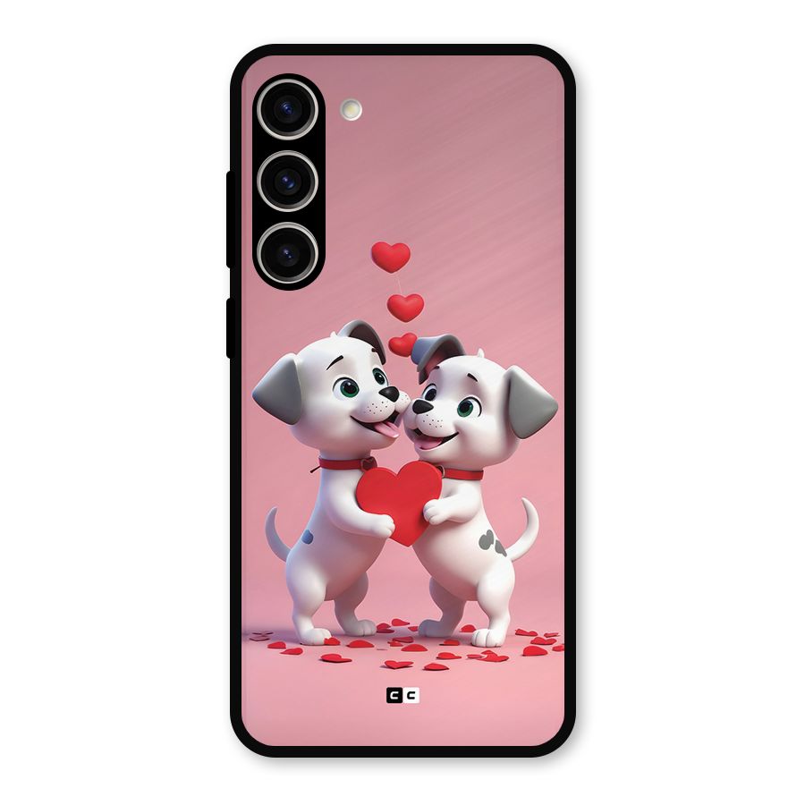 Two Puppies Together Metal Back Case for Galaxy S23 Plus