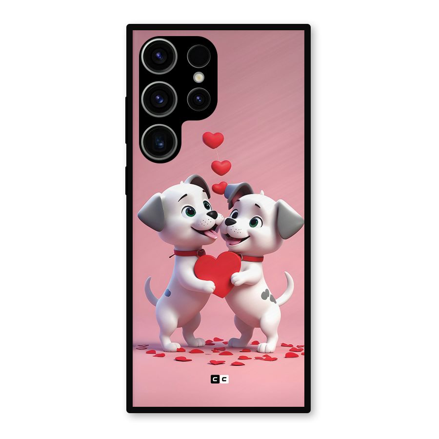 Two Puppies Together Metal Back Case for Galaxy S23 Ultra