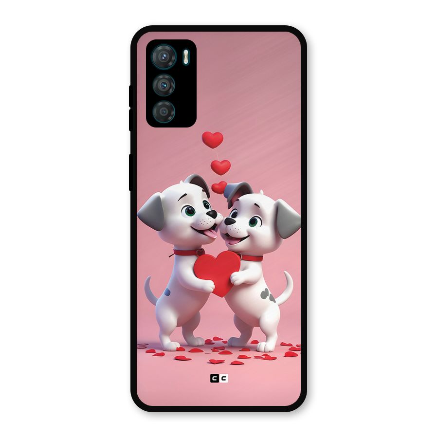 Two Puppies Together Metal Back Case for Moto G42