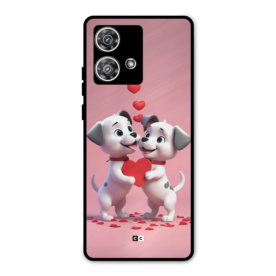 Two Puppies Together Metal Back Case for Motorola Edge 40 Neo