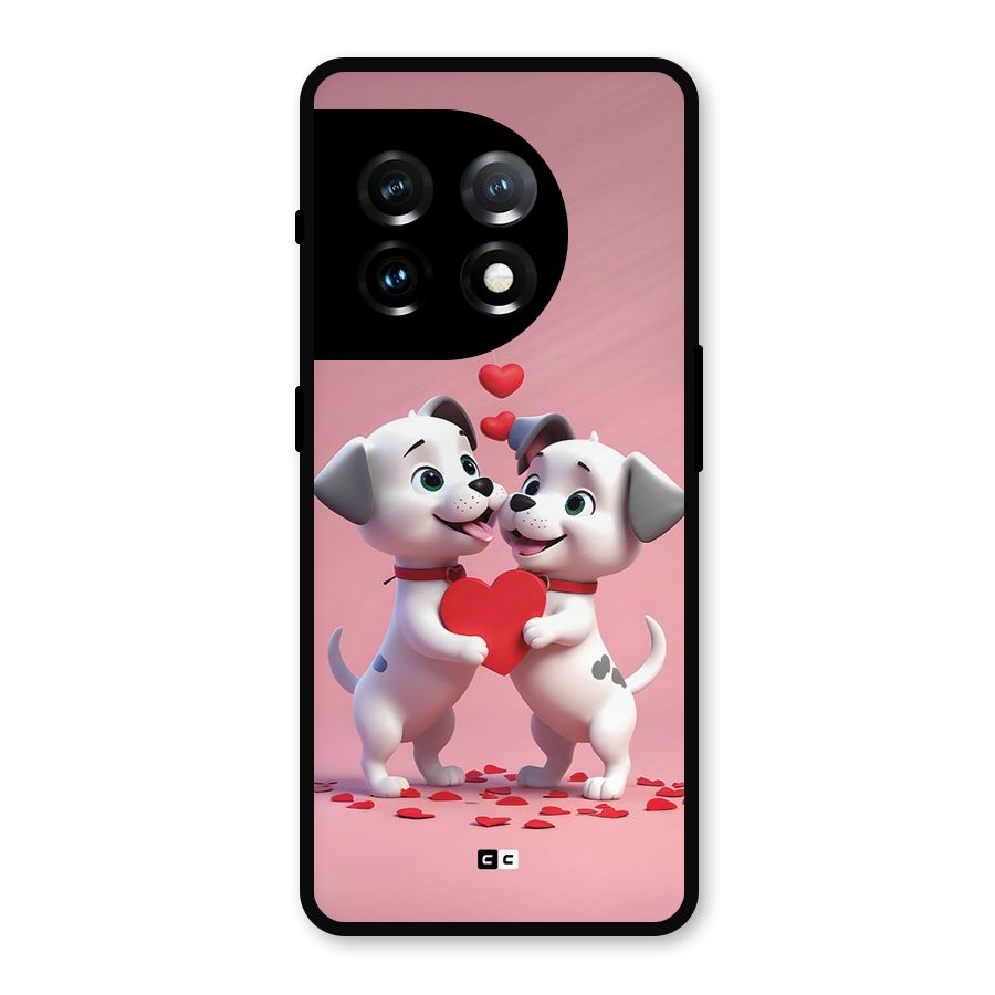 Two Puppies Together Metal Back Case for OnePlus 11