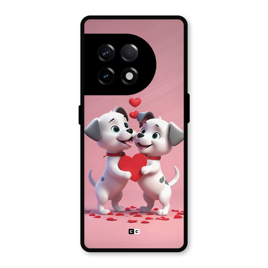 Two Puppies Together Metal Back Case for OnePlus 11R