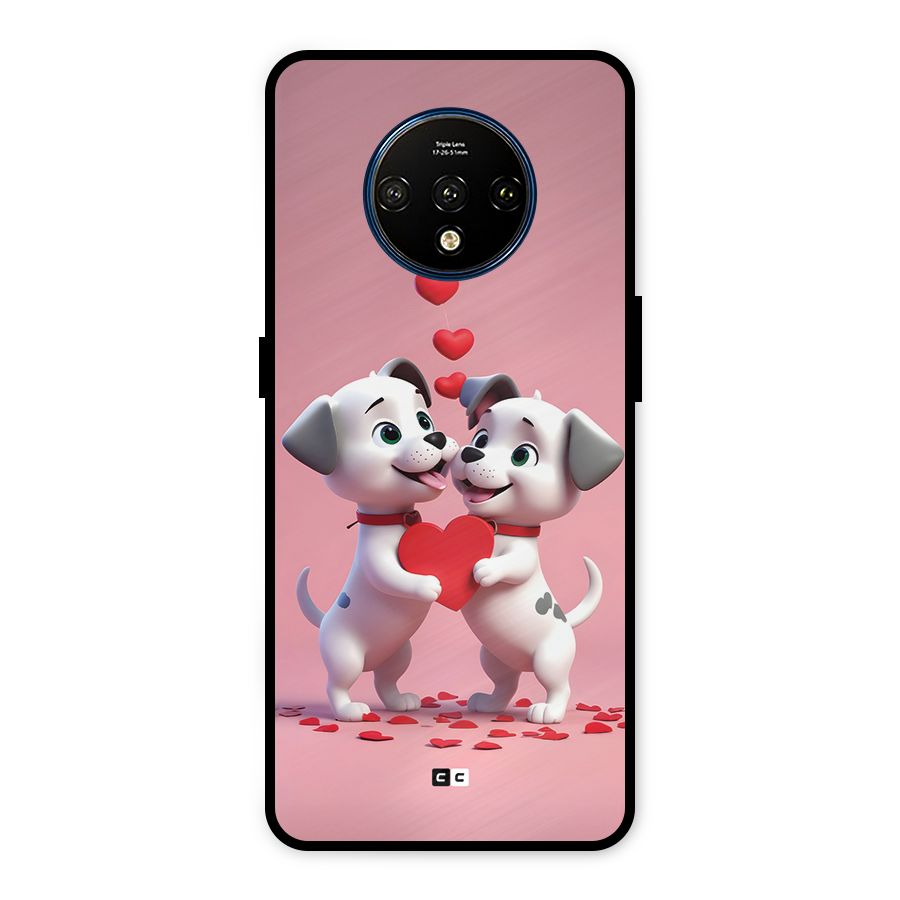 Two Puppies Together Metal Back Case for OnePlus 7T