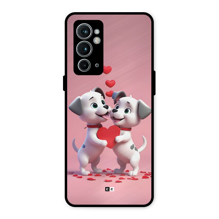 Two Puppies Together Metal Back Case for OnePlus 9RT 5G