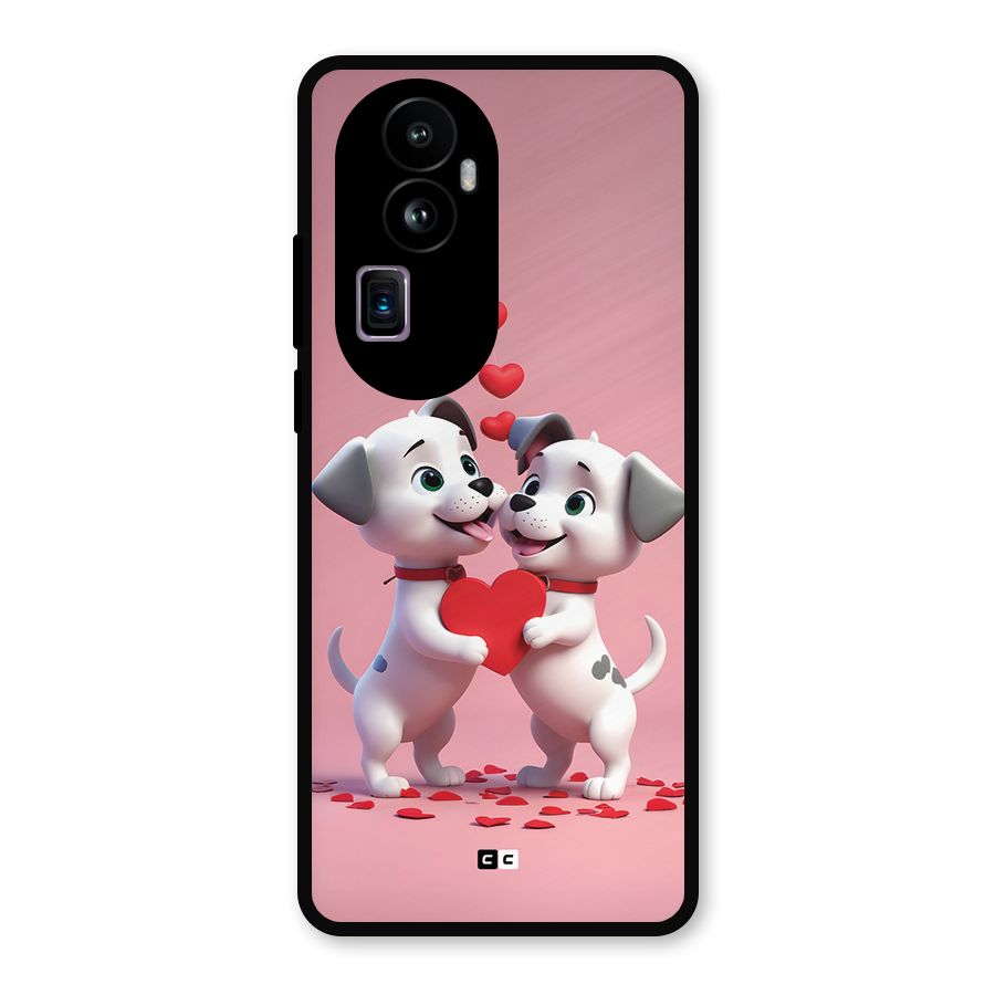 Two Puppies Together Metal Back Case for Oppo Reno10 Pro Plus
