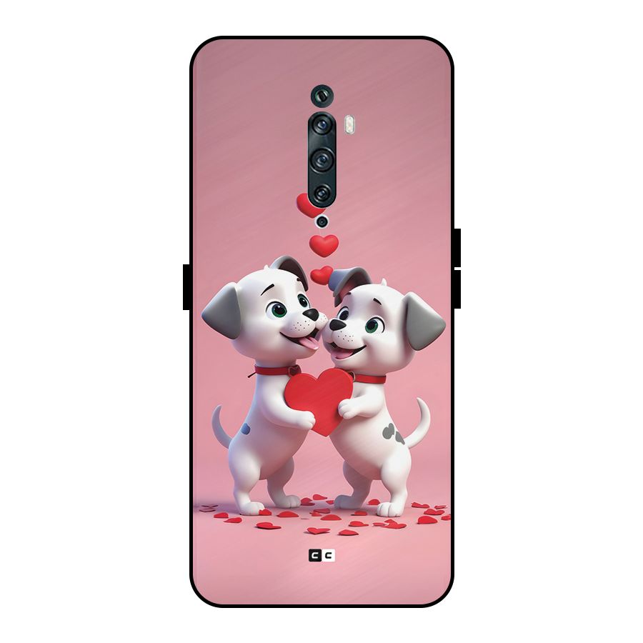 Two Puppies Together Metal Back Case for Oppo Reno2 Z