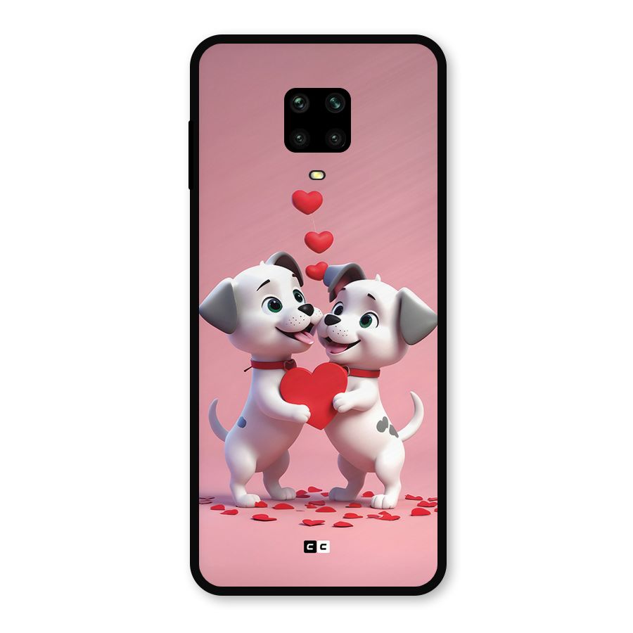 Two Puppies Together Metal Back Case for Poco M2