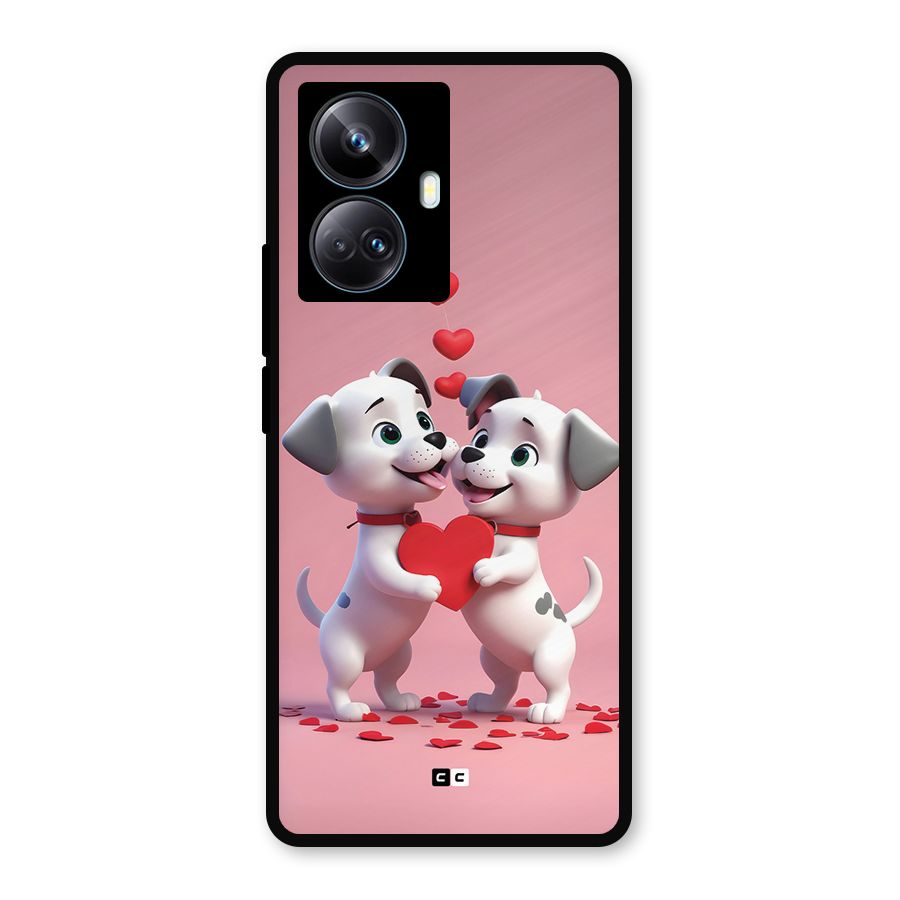 Two Puppies Together Metal Back Case for Realme 10 Pro Plus