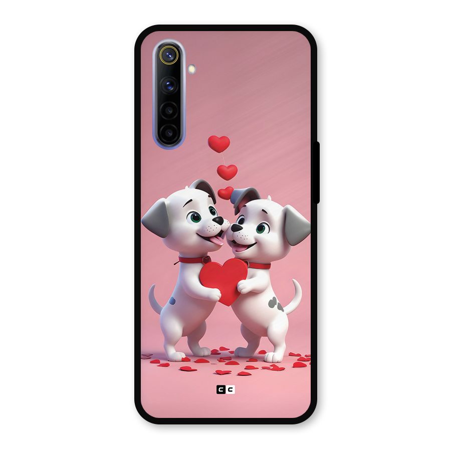 Two Puppies Together Metal Back Case for Realme 6i
