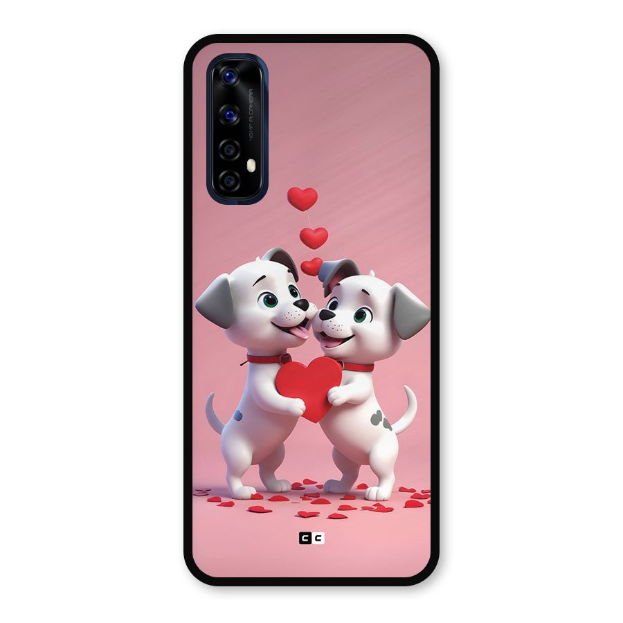 Two Puppies Together Metal Back Case for Realme 7