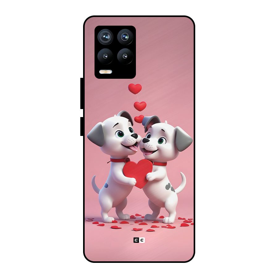 Two Puppies Together Metal Back Case for Realme 8 Pro