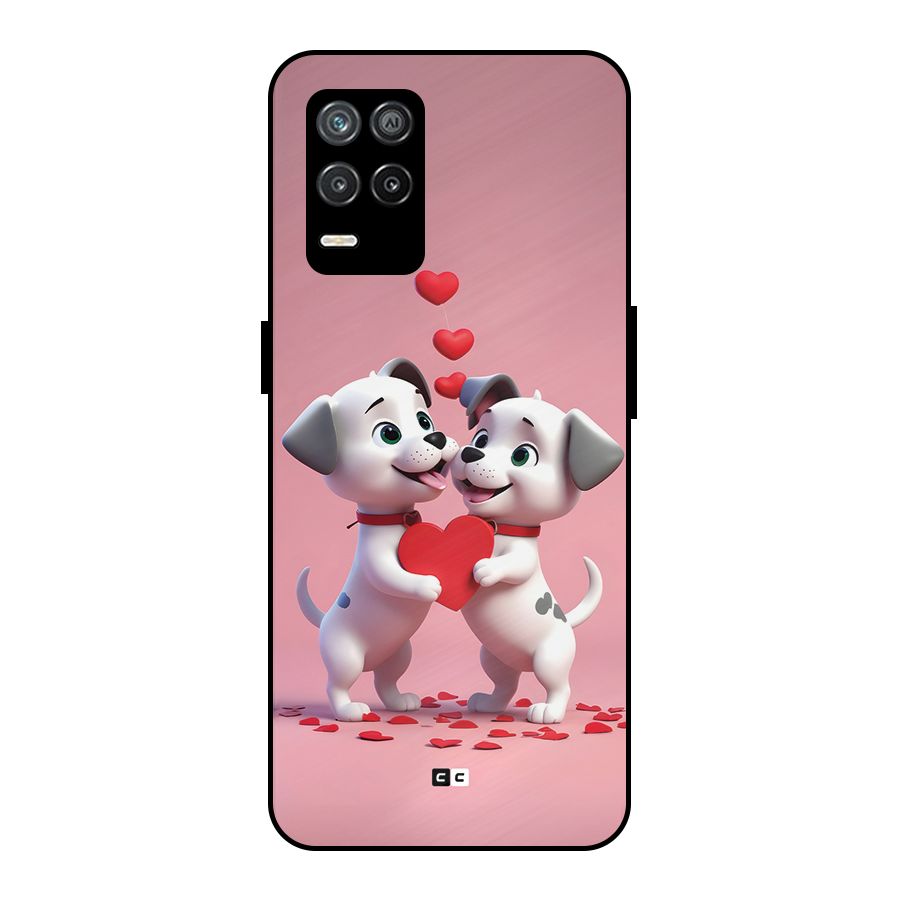 Two Puppies Together Metal Back Case for Realme 8s 5G