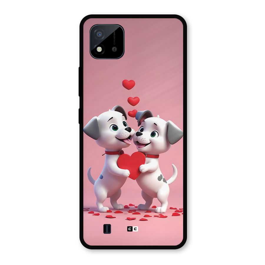 Two Puppies Together Metal Back Case for Realme C11 2021