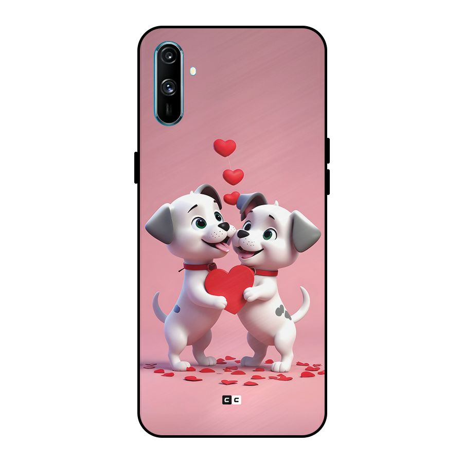 Two Puppies Together Metal Back Case for Realme C3
