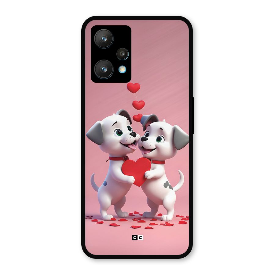 Two Puppies Together Metal Back Case for Realme Narzo 50 Pro
