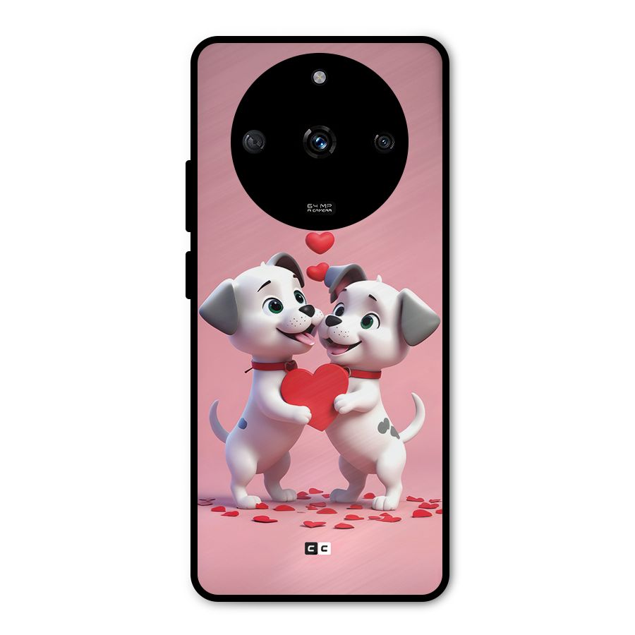 Two Puppies Together Metal Back Case for Realme Narzo 60 5G