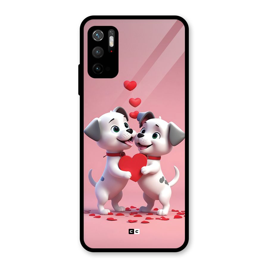 Two Puppies Together Metal Back Case for Redmi Note 10T 5G