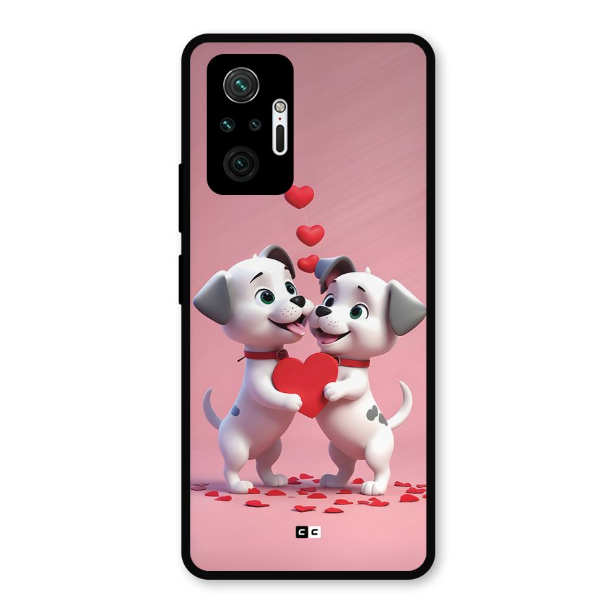 Two Puppies Together Metal Back Case for Redmi Note 10 Pro Max