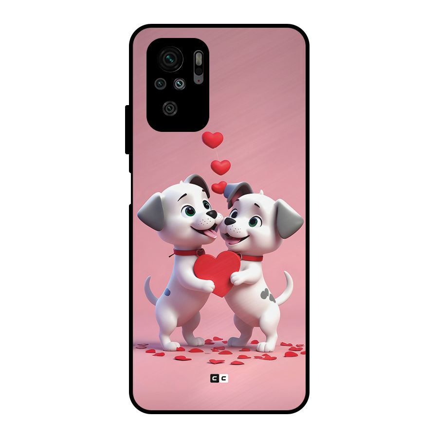 Two Puppies Together Metal Back Case for Redmi Note 11 SE