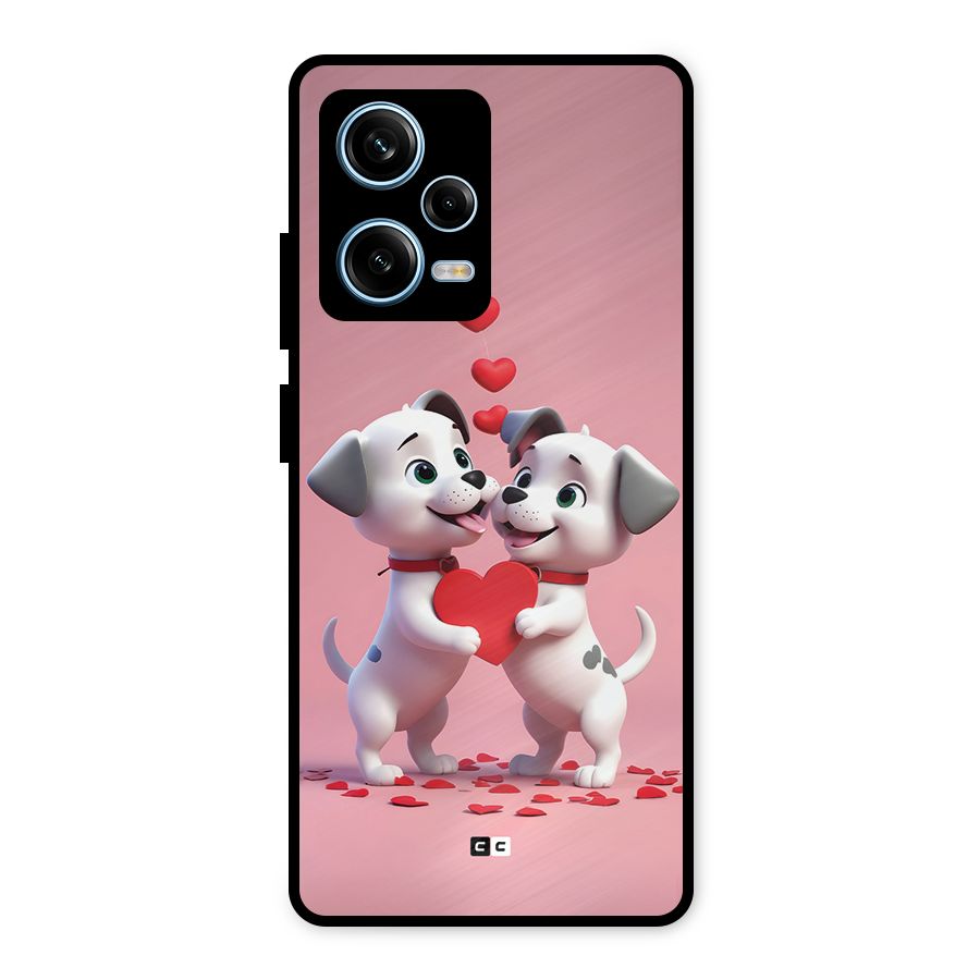 Two Puppies Together Metal Back Case for Redmi Note 12 Pro
